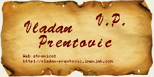Vladan Prentović vizit kartica